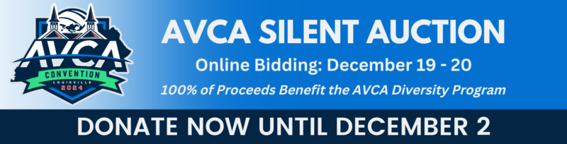 2024 AVCA Silent Auction Donations Open Banner